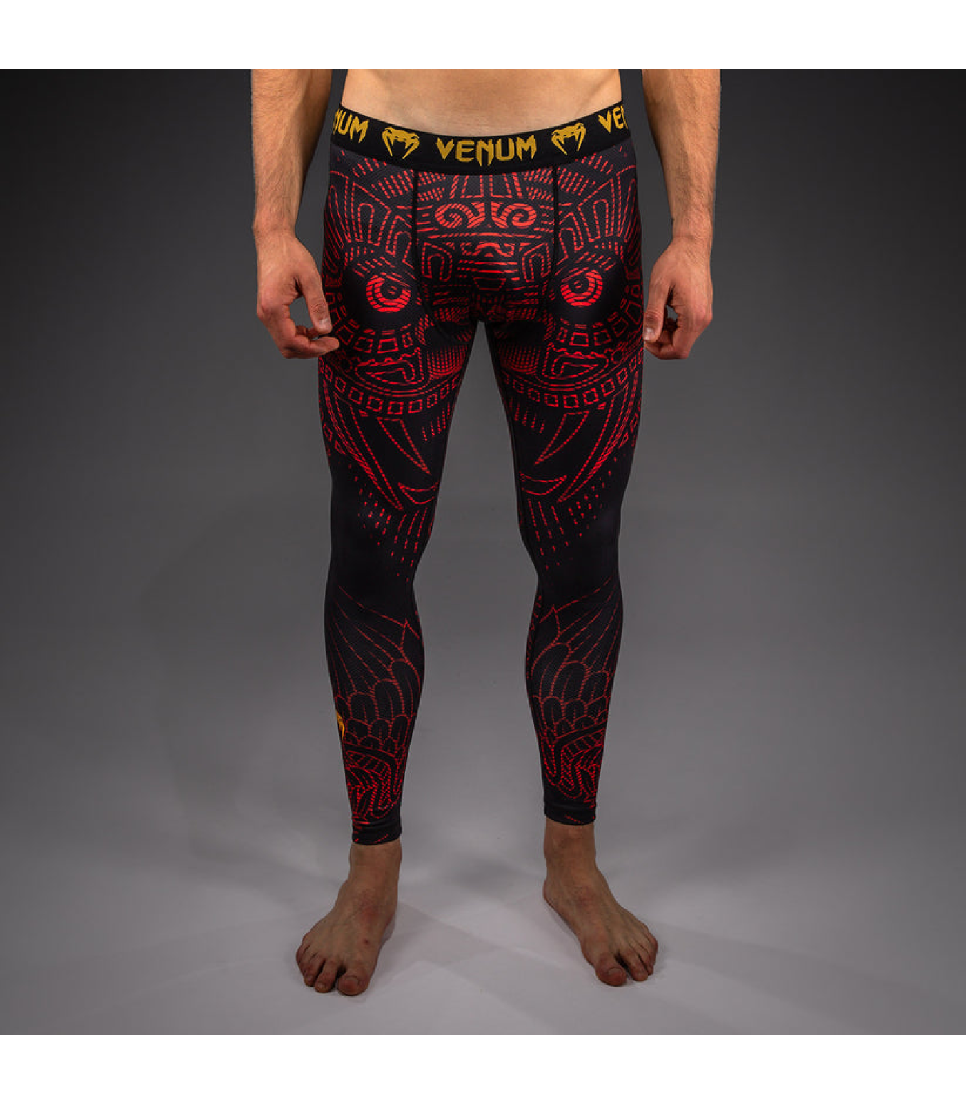 Дълъг клин - Venum Quetzal Fury Spats - Black/Fury Red/ Tangerine​